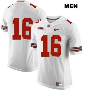 Men's NCAA Ohio State Buckeyes Cameron Brown #16 College Stitched No Name Authentic Nike White Football Jersey OZ20I87LT
